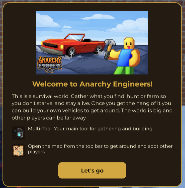 Welcome UI